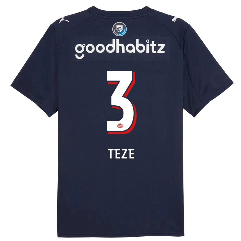 Danxen Kinderen Jordan Teze #3 Marineblauw Wit Uitshirt Uittenue 2025/26 T-Shirt