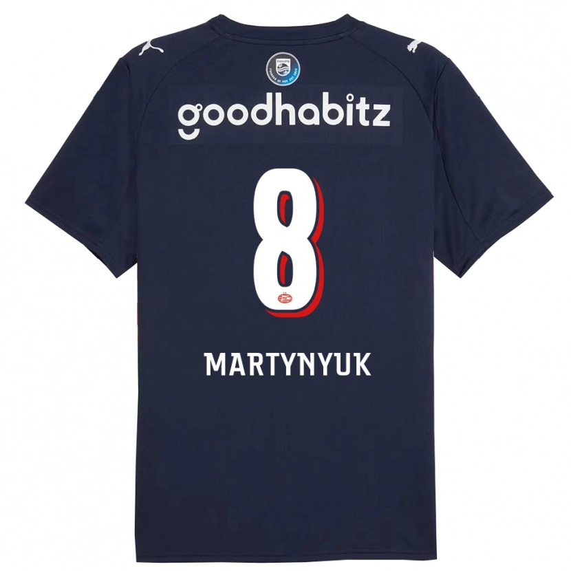 Danxen Kinderen Anton Martynyuk #8 Marineblauw Wit Uitshirt Uittenue 2025/26 T-Shirt