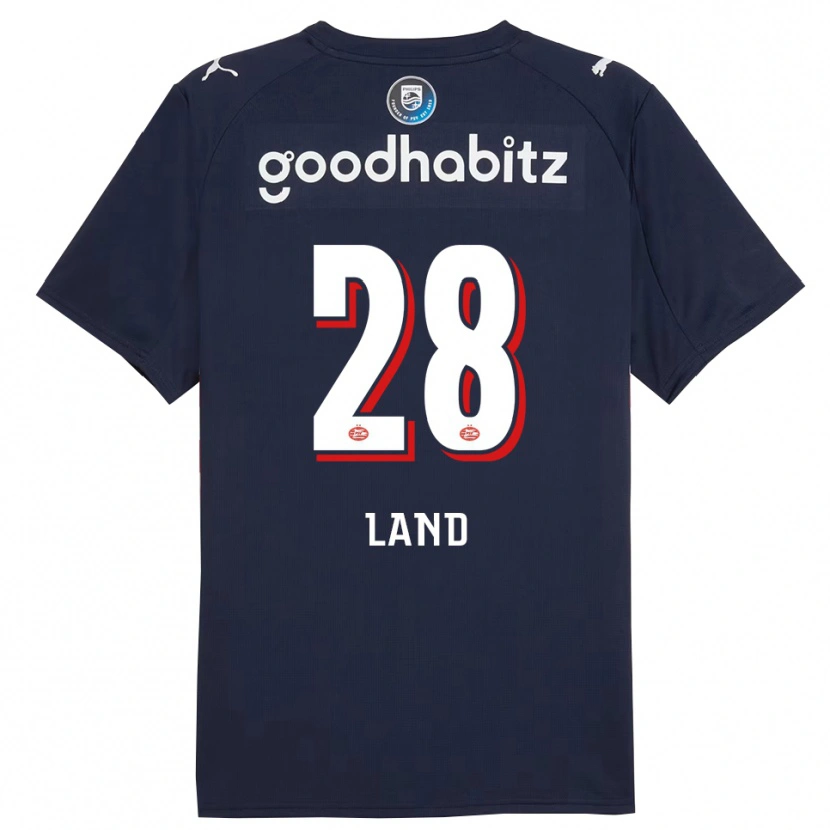 Danxen Kinderen Tygo Land #28 Marineblauw Wit Uitshirt Uittenue 2025/26 T-Shirt