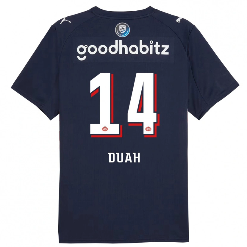 Danxen Kinderen King Duah #14 Marineblauw Wit Uitshirt Uittenue 2025/26 T-Shirt