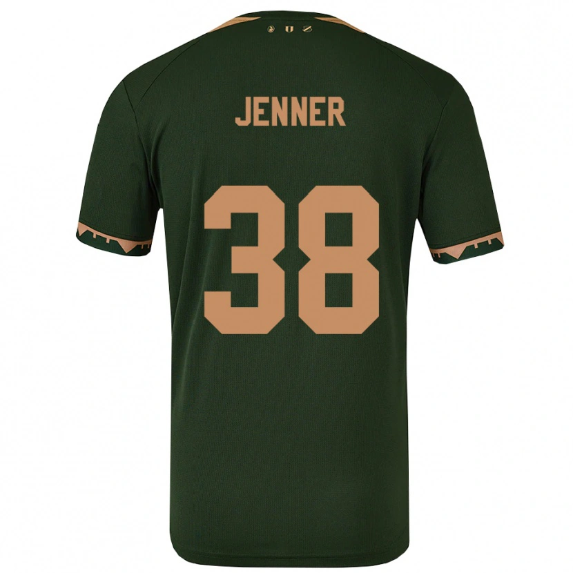 Danxen Kinderen Ivar Jenner #38 Groen Goud Uitshirt Uittenue 2025/26 T-Shirt