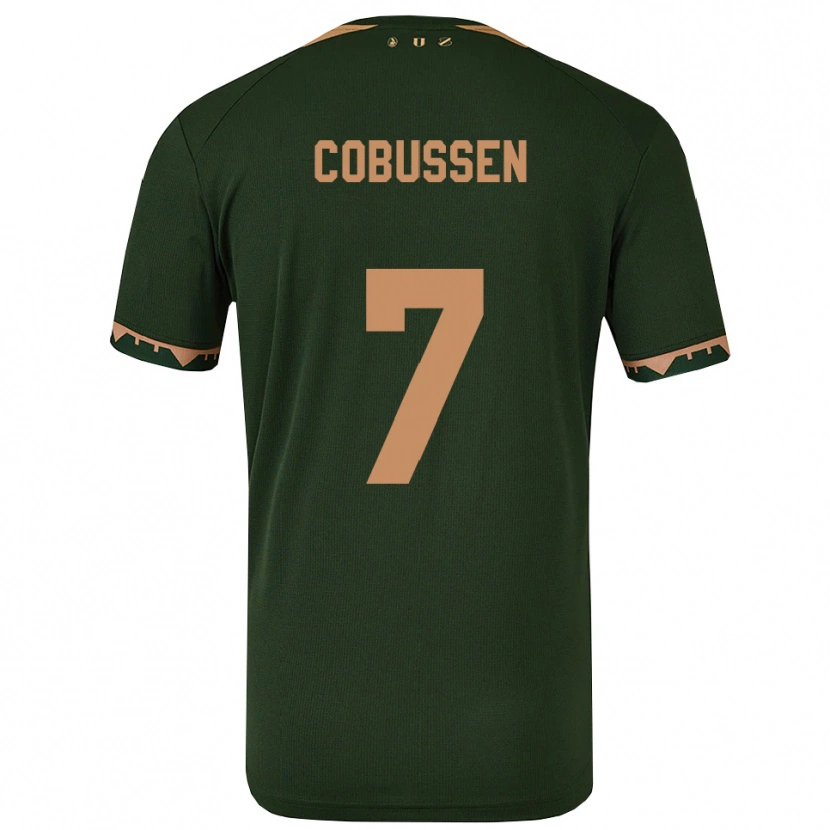 Danxen Kinderen Sophie Cobussen #7 Groen Goud Uitshirt Uittenue 2025/26 T-Shirt