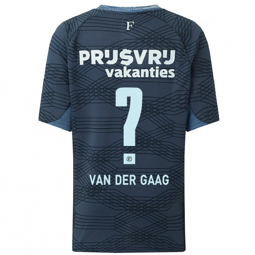 Danxen Kinderen Bo Van Der Gaag #0 Zwart Grijs Uitshirt Uittenue 2025/26 T-Shirt