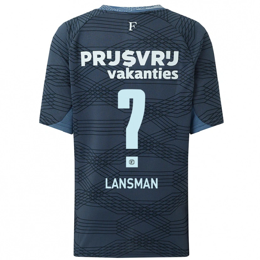 Danxen Kinderen Keanu Lansman #0 Zwart Grijs Uitshirt Uittenue 2025/26 T-Shirt