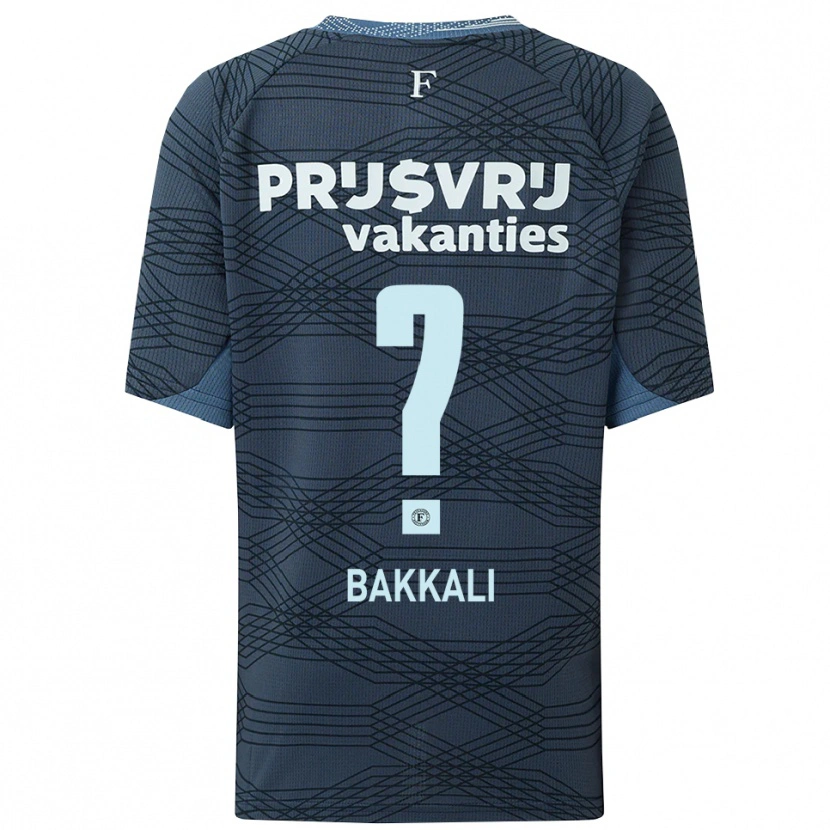 Danxen Kinderen Yassir Bakkali #0 Zwart Grijs Uitshirt Uittenue 2025/26 T-Shirt