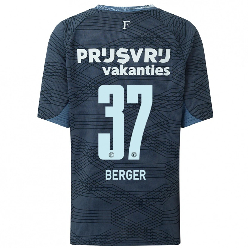 Danxen Kinderen Mannou Berger #37 Zwart Grijs Uitshirt Uittenue 2025/26 T-Shirt