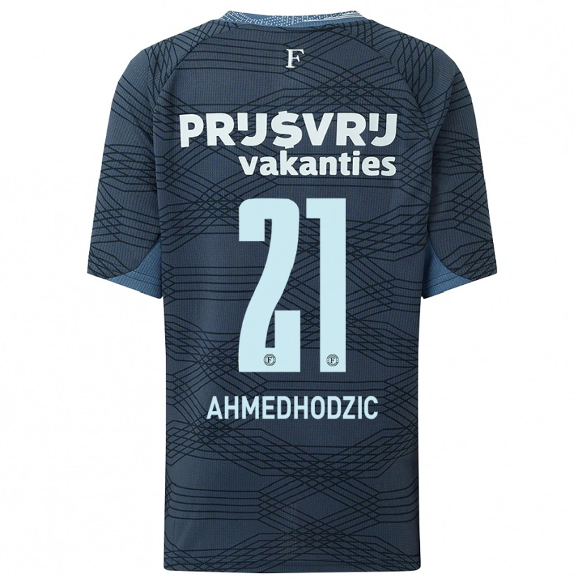 Danxen Kinderen Anel Ahmedhodzic #21 Zwart Grijs Uitshirt Uittenue 2025/26 T-Shirt