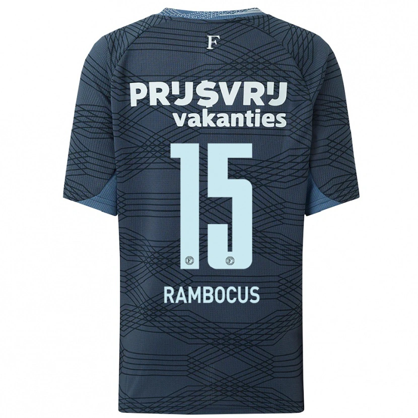 Danxen Kinderen Diego Rambocus #15 Zwart Grijs Uitshirt Uittenue 2025/26 T-Shirt