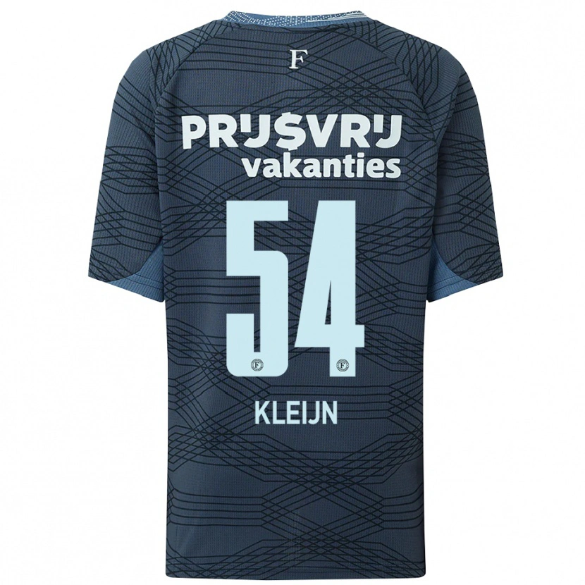 Danxen Kinderen Mike Kleijn #54 Zwart Grijs Uitshirt Uittenue 2025/26 T-Shirt