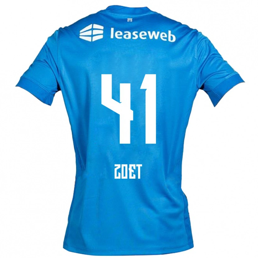 Danxen Kinderen Jeroen Zoet #41 Blauw Wit Uitshirt Uittenue 2025/26 T-Shirt