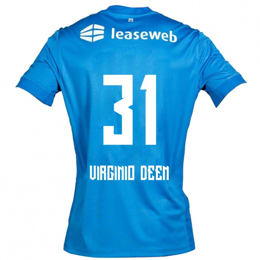 Danxen Kinderen Daniël Virginio Deen #31 Blauw Wit Uitshirt Uittenue 2025/26 T-Shirt