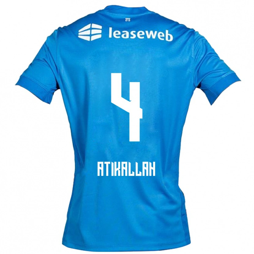 Danxen Kinderen Rayan Atikallah #4 Blauw Wit Uitshirt Uittenue 2025/26 T-Shirt