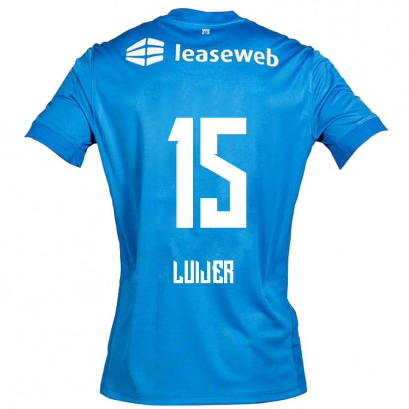 Danxen Kinderen Rick Luijer #15 Blauw Wit Uitshirt Uittenue 2025/26 T-Shirt