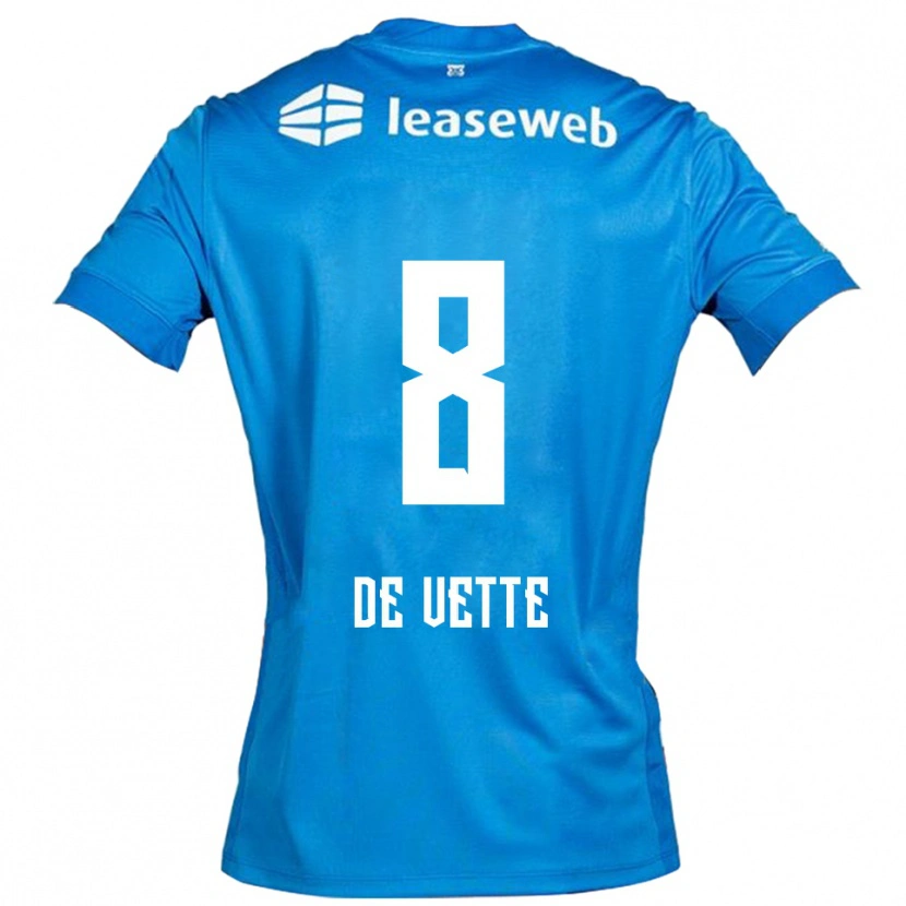 Danxen Kinderen Manique De Vette #8 Blauw Wit Uitshirt Uittenue 2025/26 T-Shirt