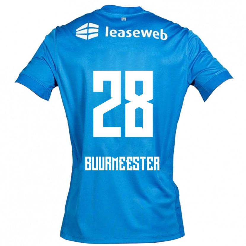 Danxen Kinderen Zico Buurmeester #28 Blauw Wit Uitshirt Uittenue 2025/26 T-Shirt