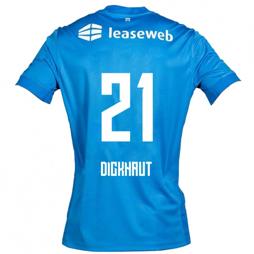Danxen Kinderen Damian Dickhaut #21 Blauw Wit Uitshirt Uittenue 2025/26 T-Shirt