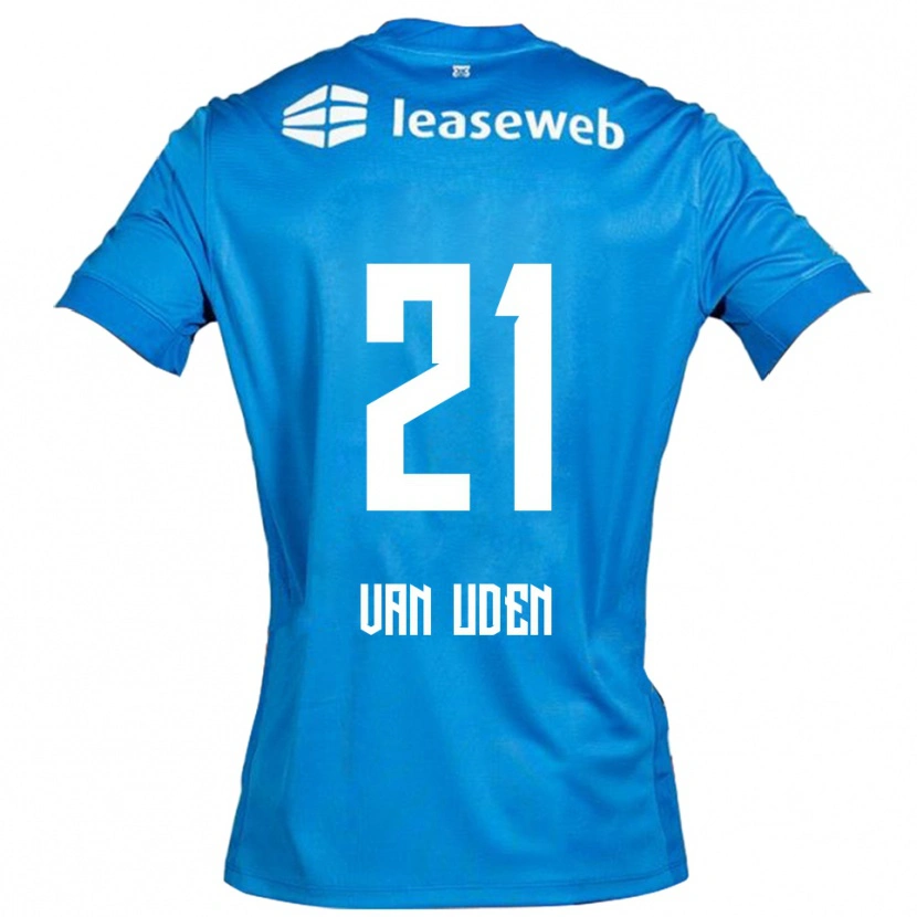 Danxen Kinderen Jasmijn Van Uden #21 Blauw Wit Uitshirt Uittenue 2025/26 T-Shirt