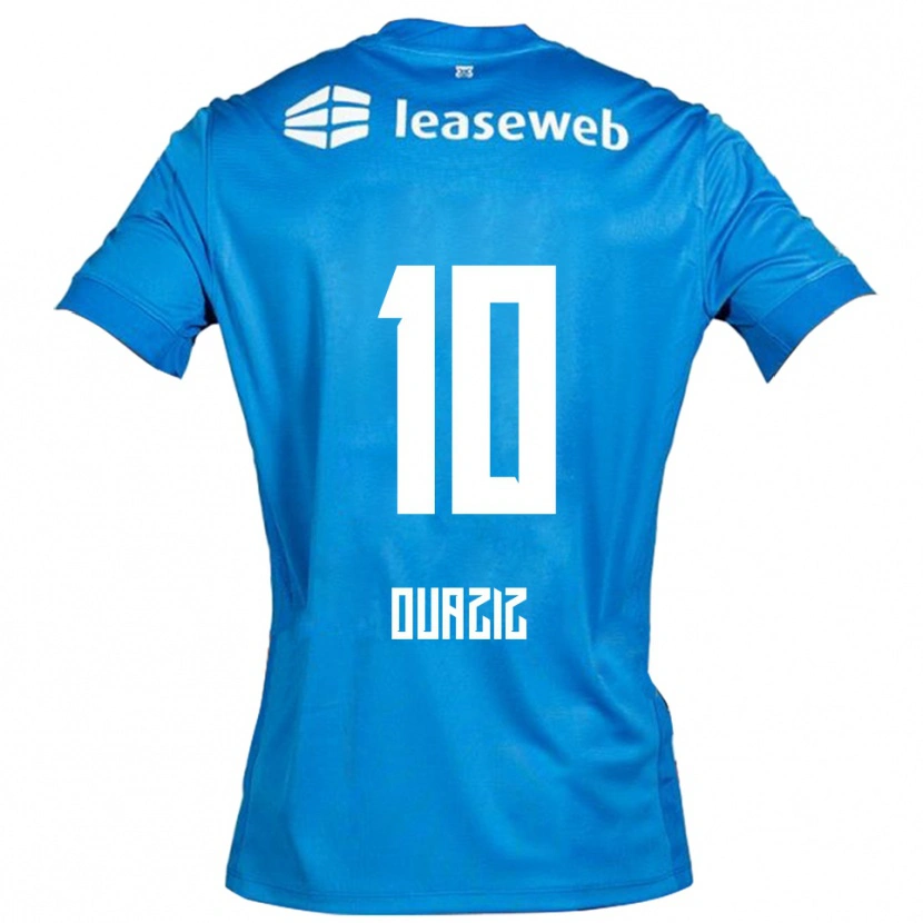 Danxen Kinderen Adam Ouaziz #10 Blauw Wit Uitshirt Uittenue 2025/26 T-Shirt