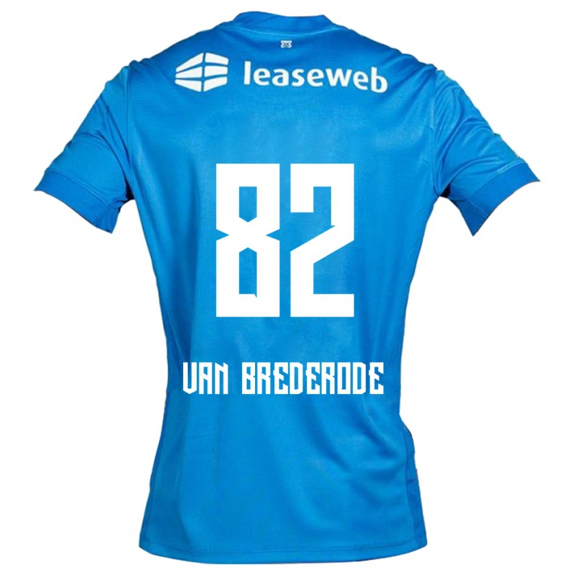 Danxen Kinderen Myron Van Brederode #82 Blauw Wit Uitshirt Uittenue 2025/26 T-Shirt
