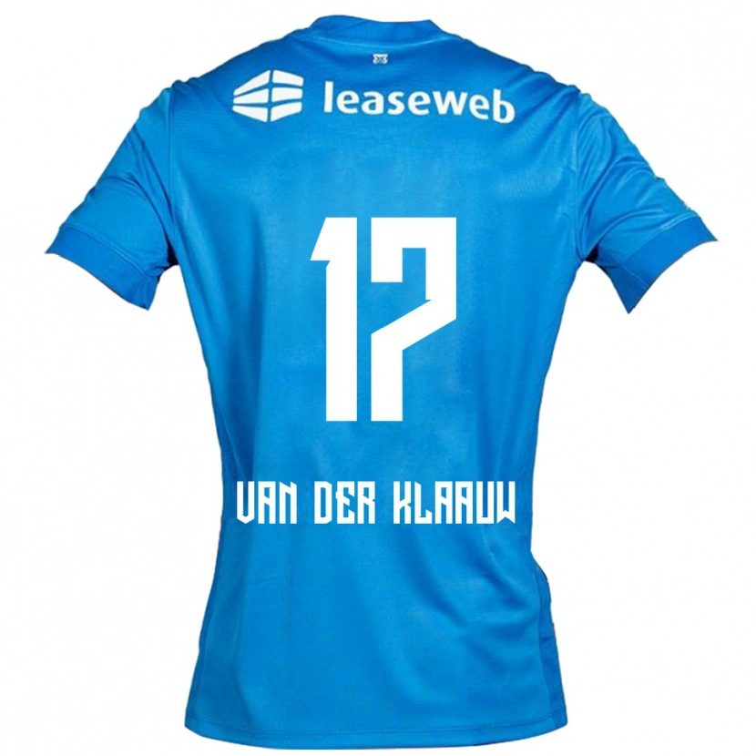 Danxen Kinderen Deacon Van Der Klaauw #17 Blauw Wit Uitshirt Uittenue 2025/26 T-Shirt