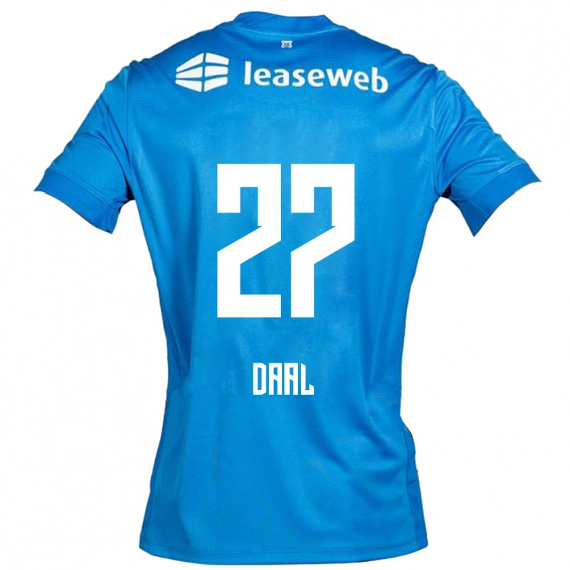 Danxen Kinderen Ro-Zangelo Daal #27 Blauw Wit Uitshirt Uittenue 2025/26 T-Shirt