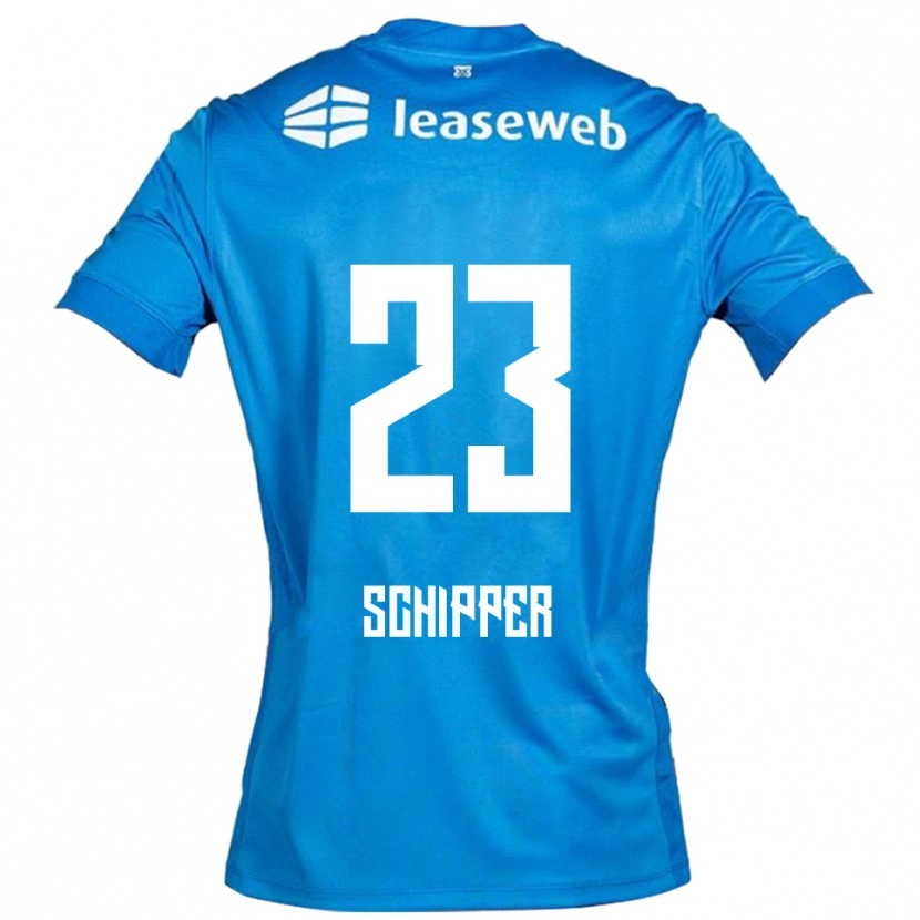 Danxen Kinderen Jur Schipper #23 Blauw Wit Uitshirt Uittenue 2025/26 T-Shirt
