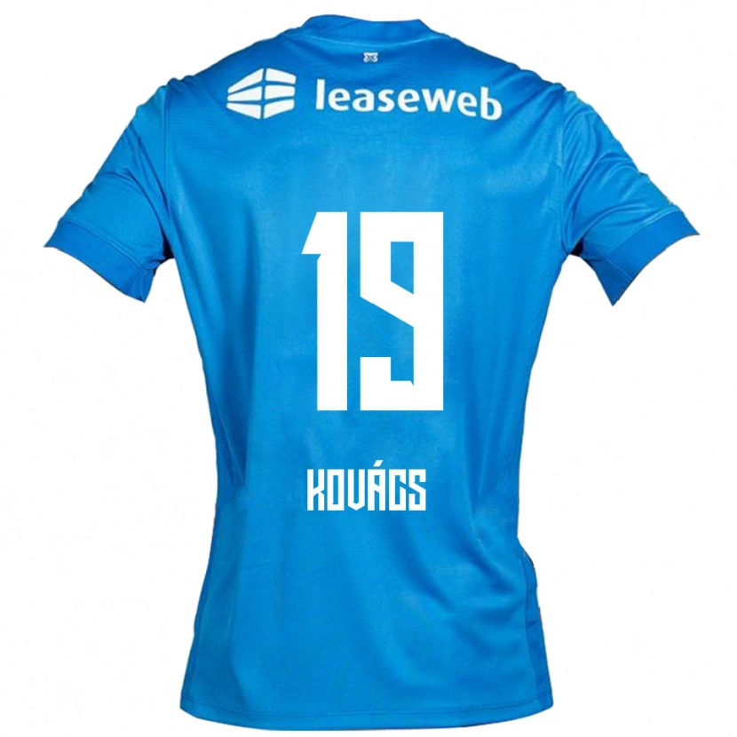 Danxen Kinderen Bendegúz Kovács #19 Blauw Wit Uitshirt Uittenue 2025/26 T-Shirt