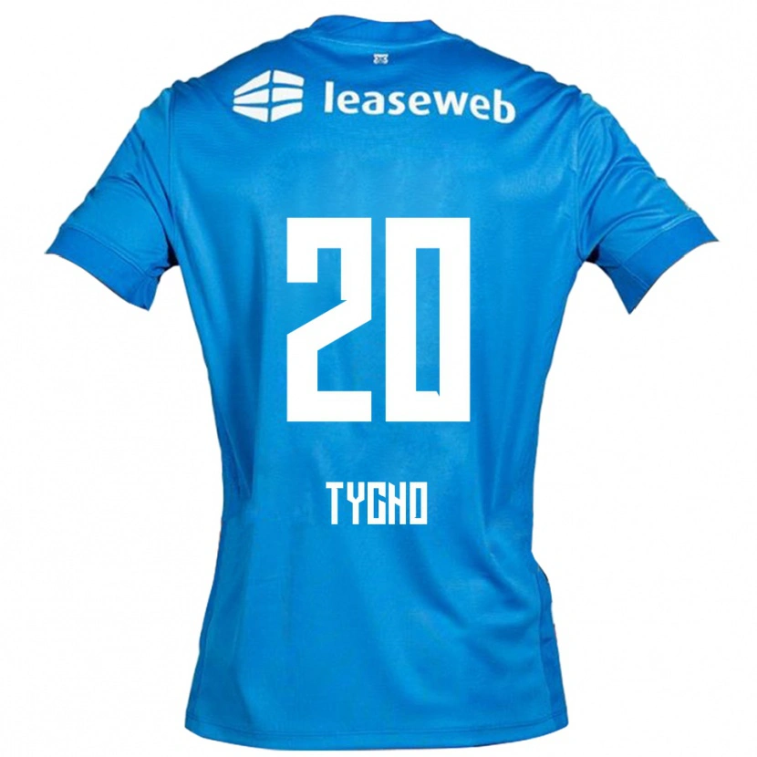 Danxen Kinderen Tycho De Wit #20 Blauw Wit Uitshirt Uittenue 2025/26 T-Shirt