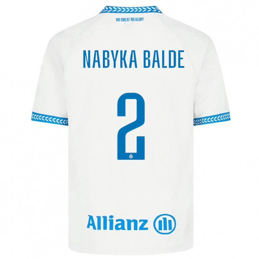 Danxen Kinderen Mamadou Balde #2 Blauw Wit Uitshirt Uittenue 2025/26 T-Shirt