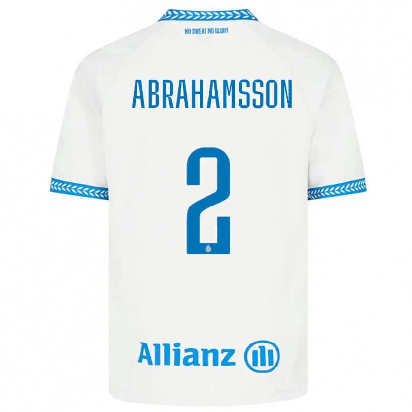 Danxen Kinderen Sejde Abrahamsson #2 Blauw Wit Uitshirt Uittenue 2025/26 T-Shirt