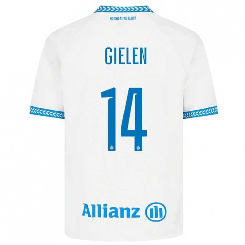 Danxen Kinderen Sterre Gielen #14 Blauw Wit Uitshirt Uittenue 2025/26 T-Shirt
