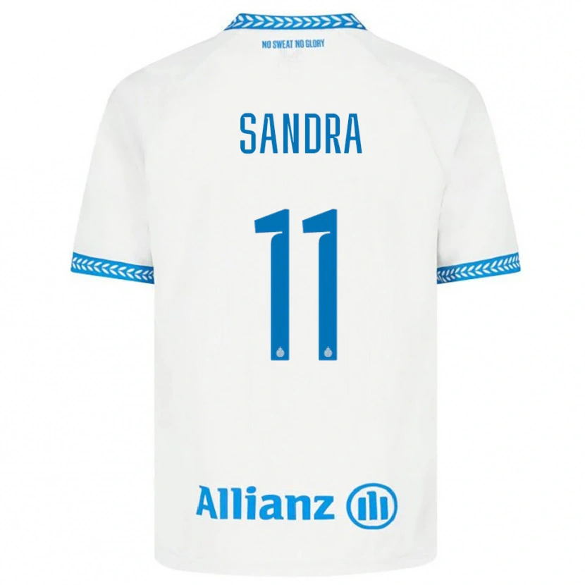 Danxen Kinderen Cisse Sandra #11 Blauw Wit Uitshirt Uittenue 2025/26 T-Shirt