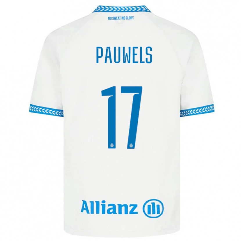 Danxen Kinderen Fleur Pauwels #17 Blauw Wit Uitshirt Uittenue 2025/26 T-Shirt