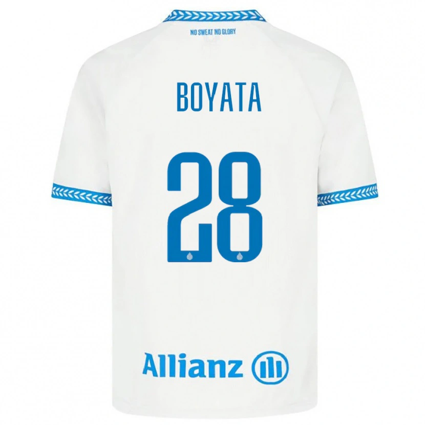 Danxen Kinderen Dedryck Boyata #28 Blauw Wit Uitshirt Uittenue 2025/26 T-Shirt