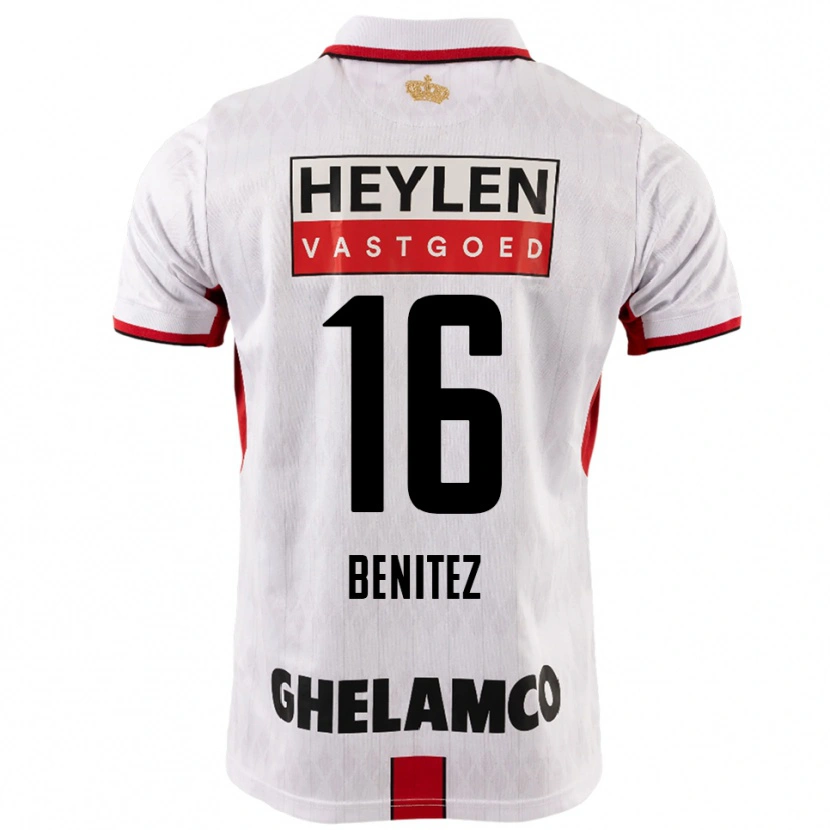Danxen Kinderen Mauricio Benítez #16 Wit Rood Uitshirt Uittenue 2025/26 T-Shirt