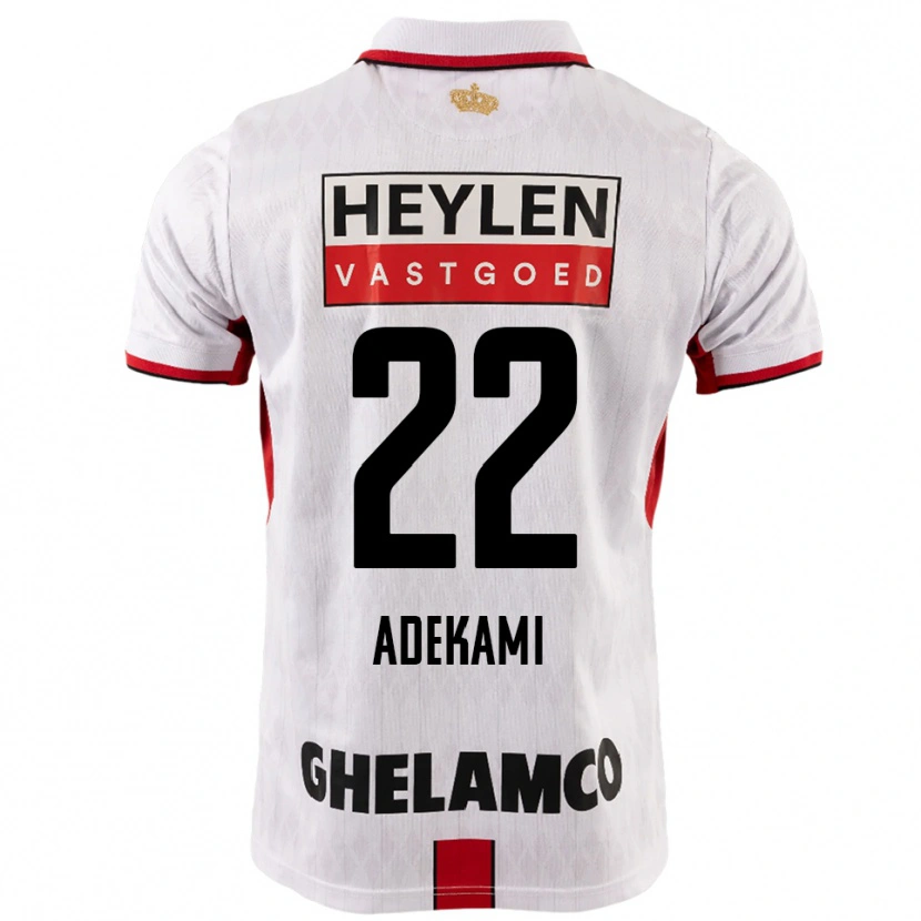 Danxen Kinderen Farouck Adekami #22 Wit Rood Uitshirt Uittenue 2025/26 T-Shirt