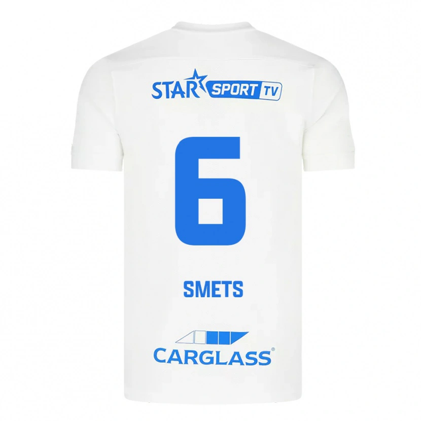 Danxen Kinderen Matte Smets #6 Wit Blauw Uitshirt Uittenue 2025/26 T-Shirt
