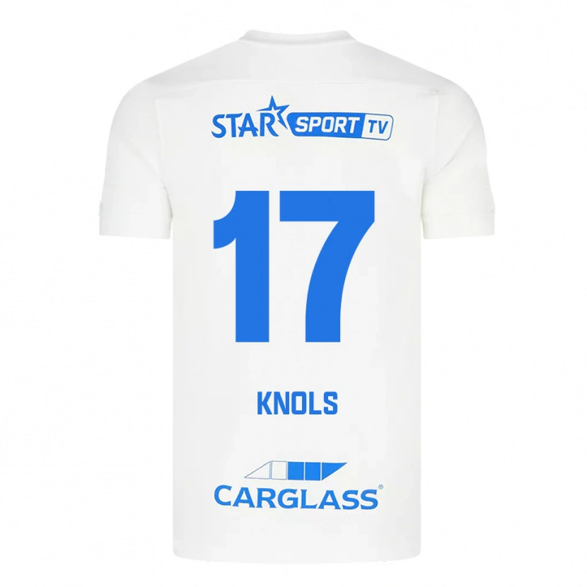 Danxen Kinderen Myrthe Knols #17 Wit Blauw Uitshirt Uittenue 2025/26 T-Shirt