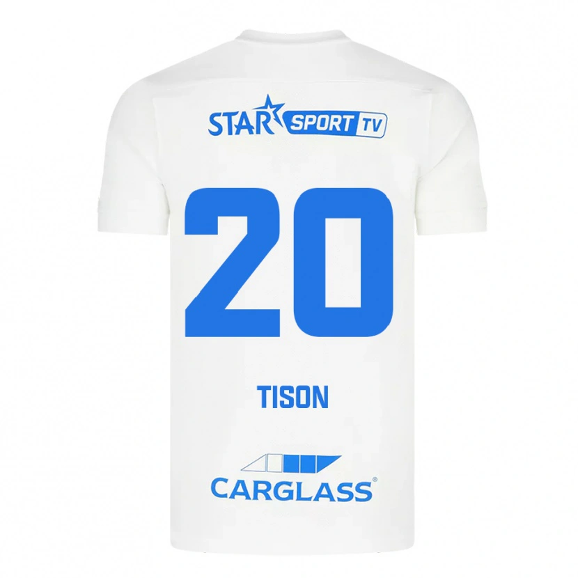 Danxen Kinderen Charlotte Tison #20 Wit Blauw Uitshirt Uittenue 2025/26 T-Shirt