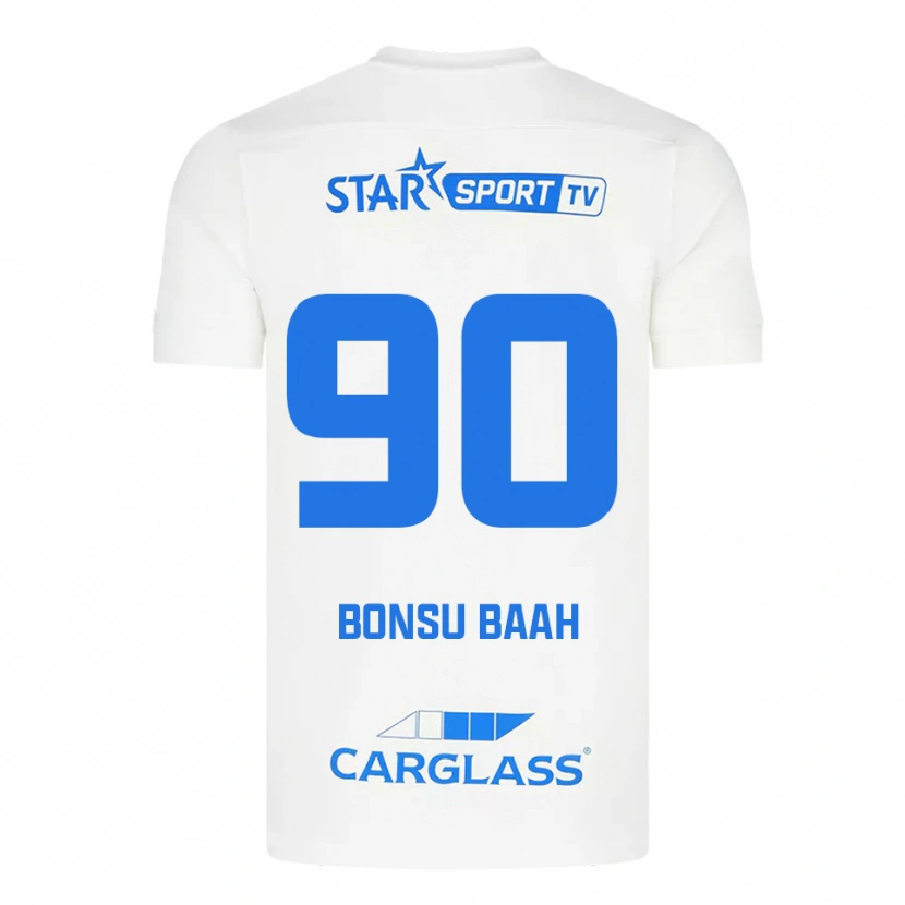 Danxen Kinderen Christopher Bonsu Baah #90 Wit Blauw Uitshirt Uittenue 2025/26 T-Shirt