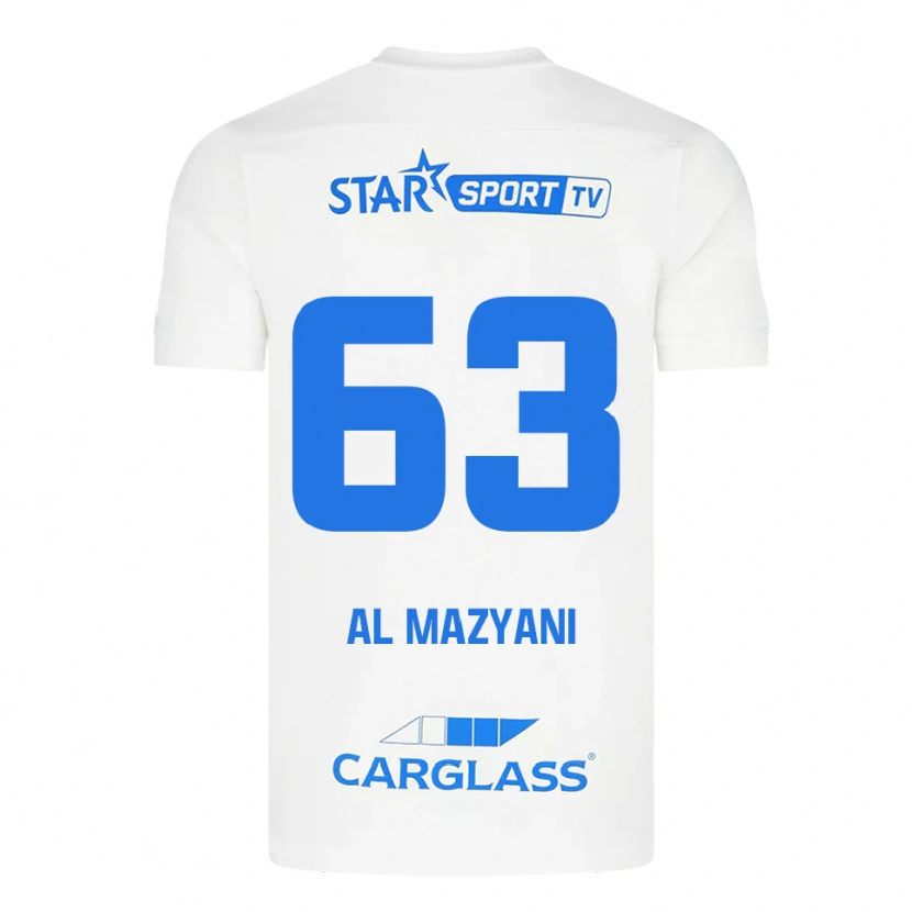 Danxen Kinderen Faissal Al Mazyani #63 Wit Blauw Uitshirt Uittenue 2025/26 T-Shirt