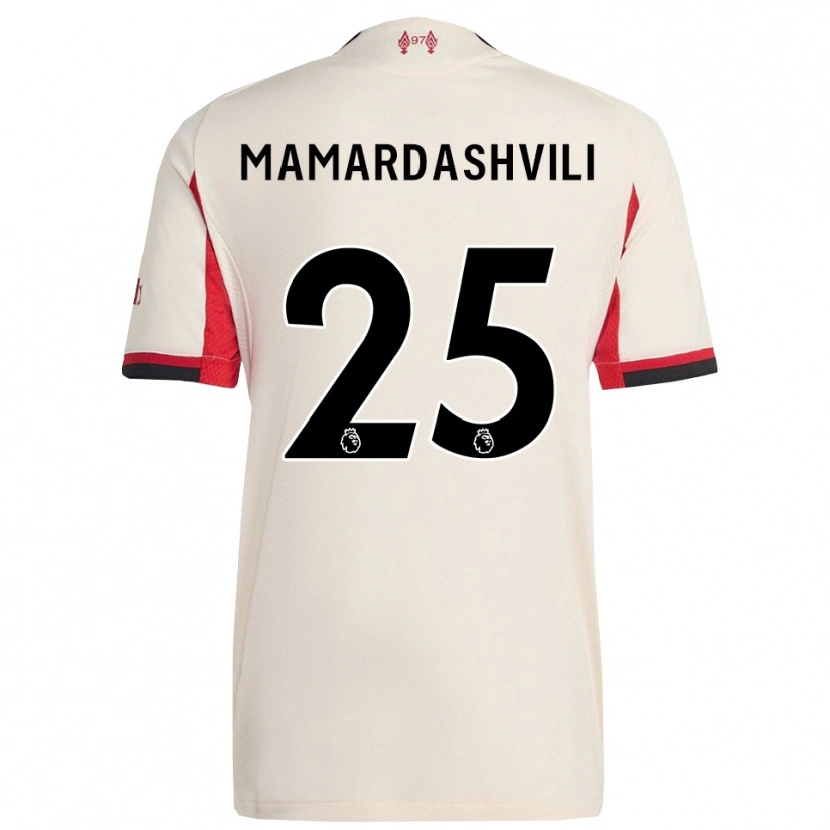 Danxen Kinderen Giorgi Mamardashvili #25 Wit Zwart Uitshirt Uittenue 2025/26 T-Shirt