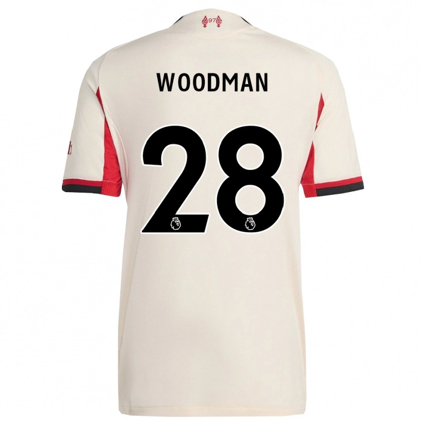 Danxen Kinderen Freddie Woodman #28 Wit Zwart Uitshirt Uittenue 2025/26 T-Shirt