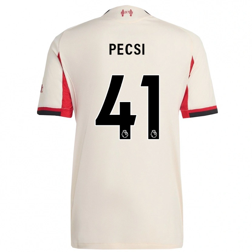 Danxen Kinderen Ármin Pécsi #41 Wit Zwart Uitshirt Uittenue 2025/26 T-Shirt