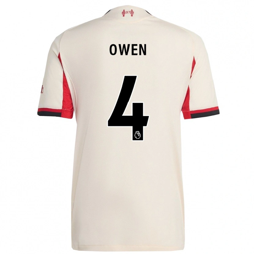 Danxen Kinderen Harvey Owen #4 Wit Zwart Uitshirt Uittenue 2025/26 T-Shirt
