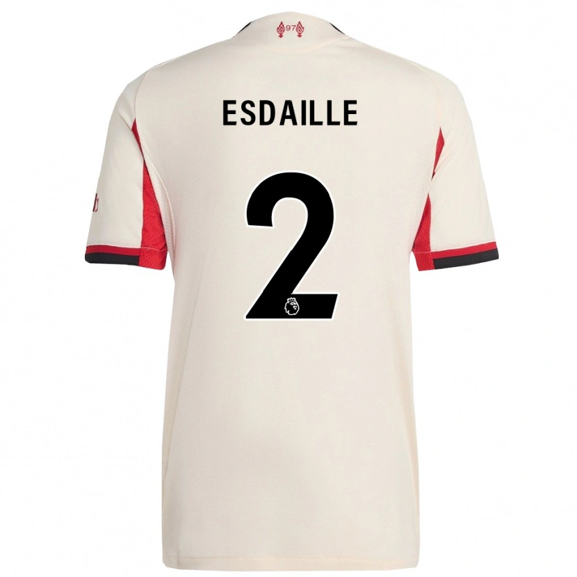 Danxen Kinderen Dj Esdaille #2 Wit Zwart Uitshirt Uittenue 2025/26 T-Shirt