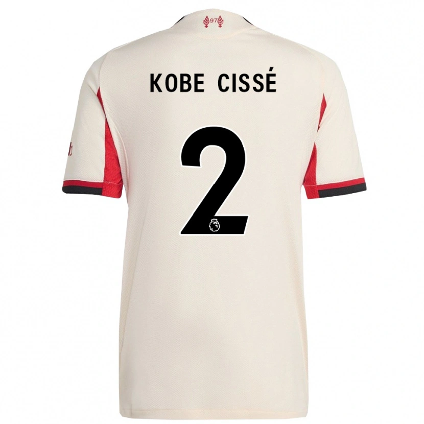 Danxen Kinderen Prince Kobe Cissé #2 Wit Zwart Uitshirt Uittenue 2025/26 T-Shirt