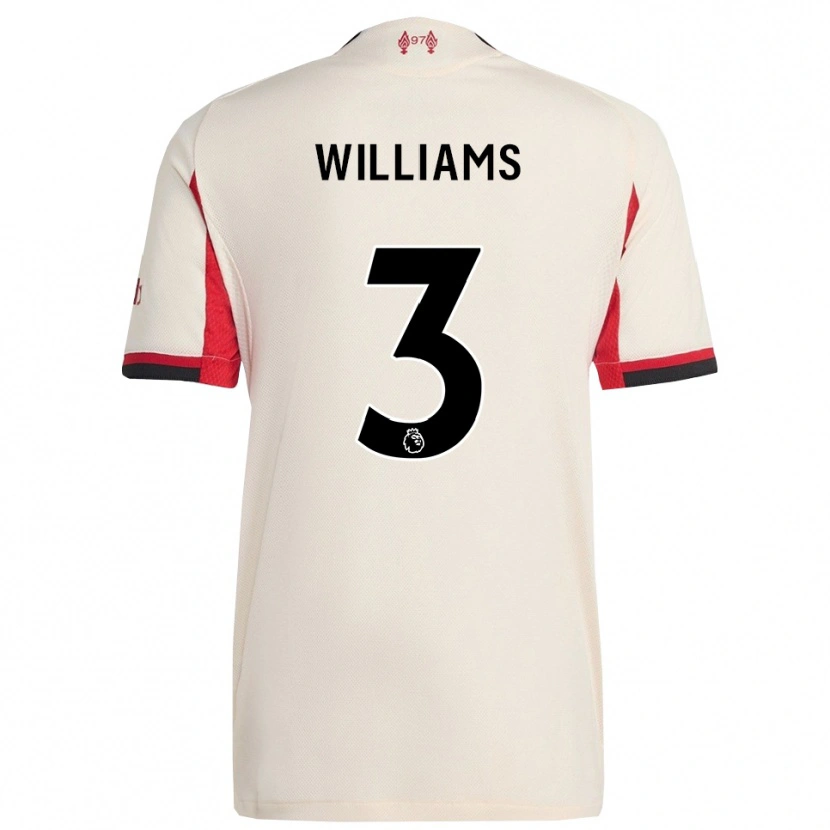 Danxen Kinderen Cameron Williams #3 Wit Zwart Uitshirt Uittenue 2025/26 T-Shirt