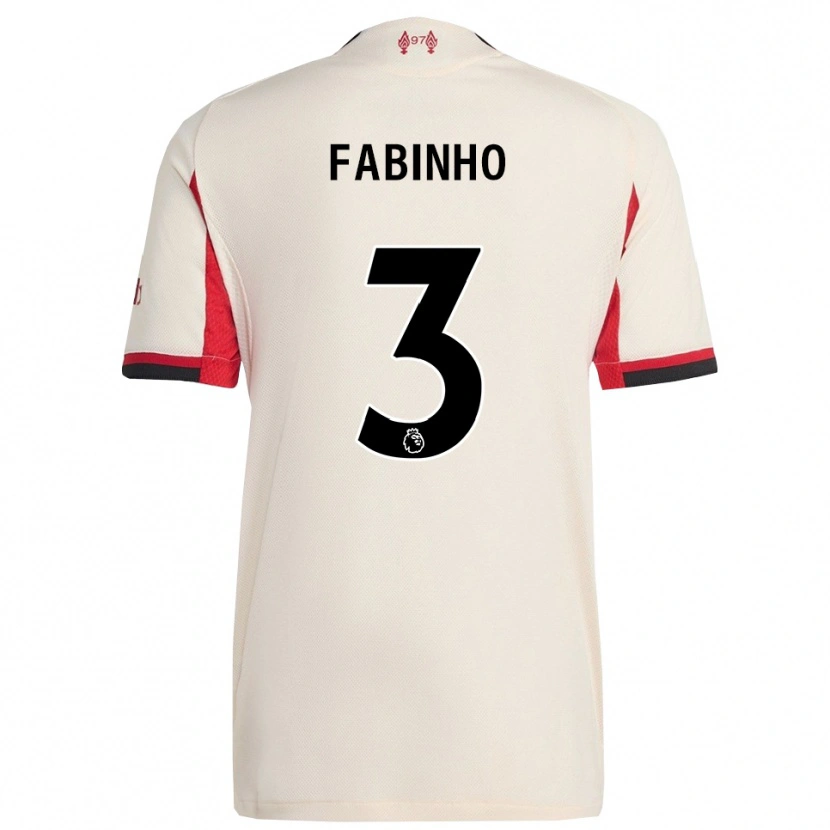 Danxen Kinderen Fabinho #3 Wit Zwart Uitshirt Uittenue 2025/26 T-Shirt