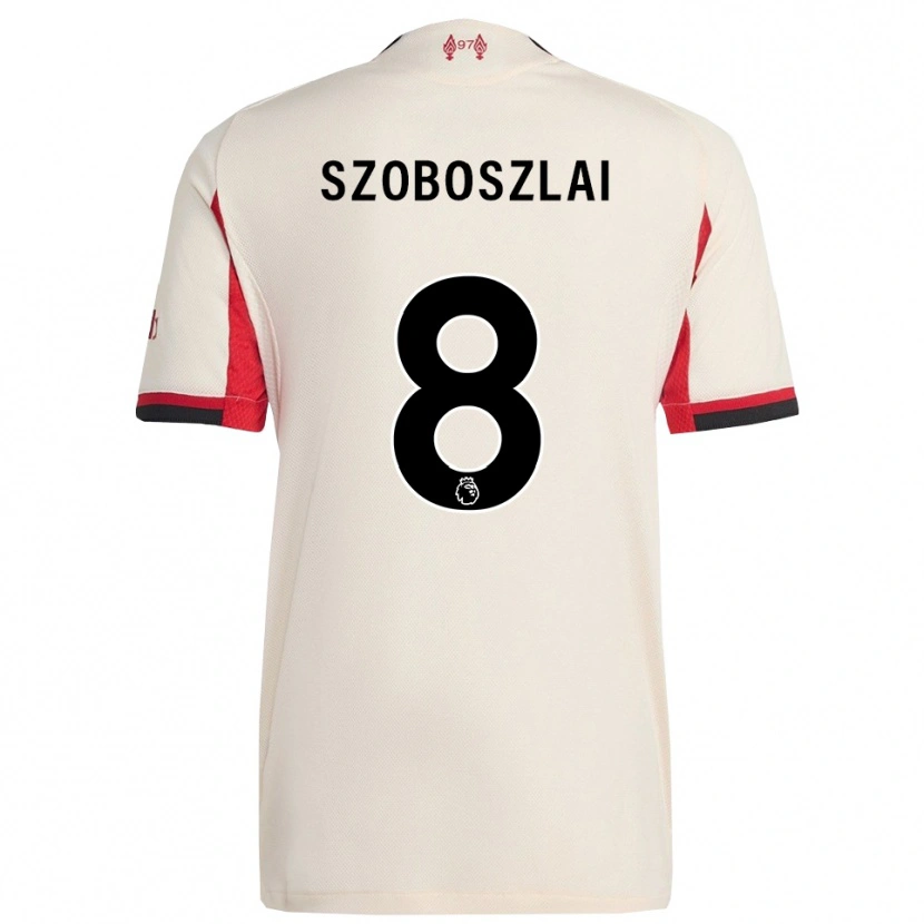 Danxen Kinderen Dominik Szoboszlai #8 Wit Zwart Uitshirt Uittenue 2025/26 T-Shirt